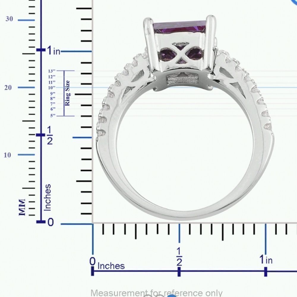 Simulated Amethyst ring. Size 8.5 - Picture 3 of 6